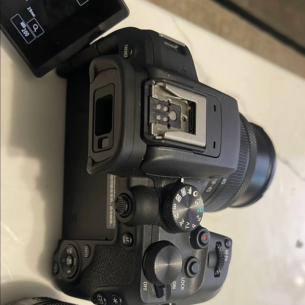 Canon Black Digital Camera with RF Lens